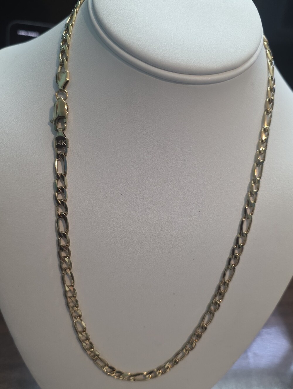 True Jewels 14K Yellow Gold Filled Figaro Chain Necklace 21.5" 5mm